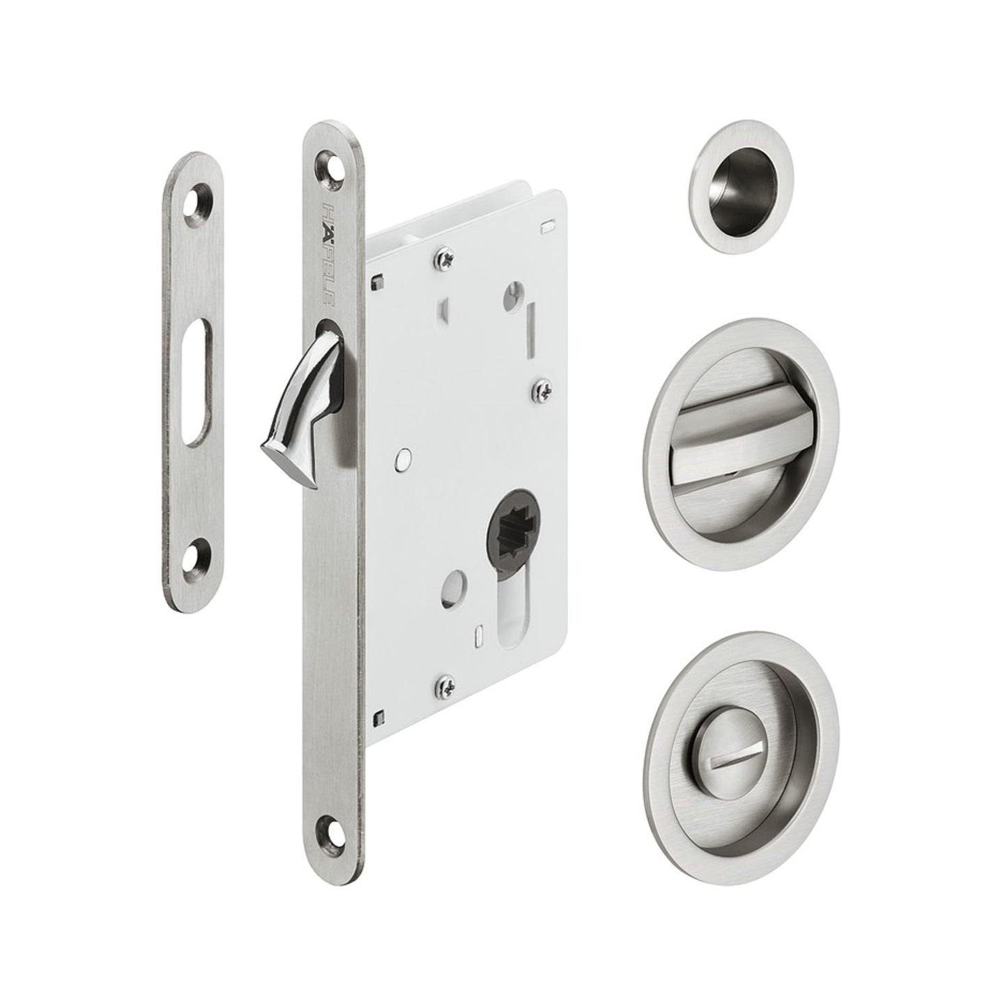 Pocket door lock set