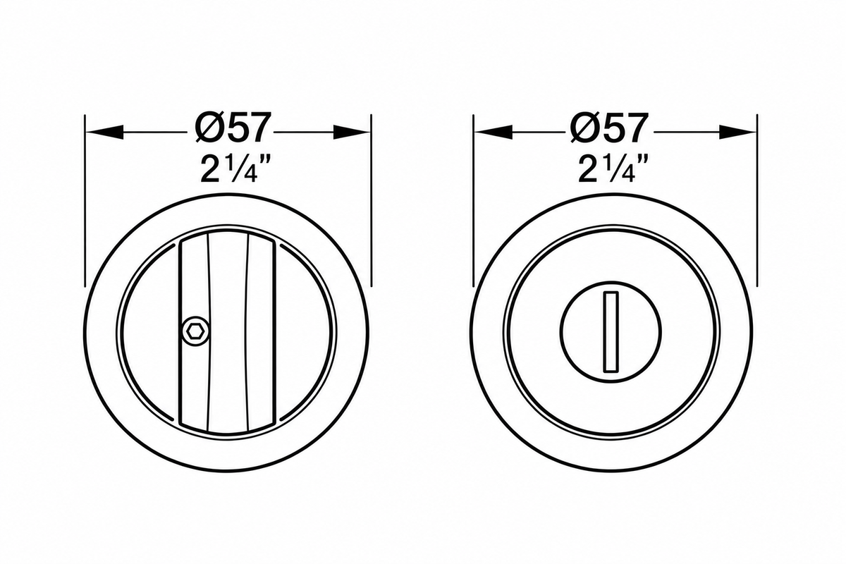 Pocket door lock set