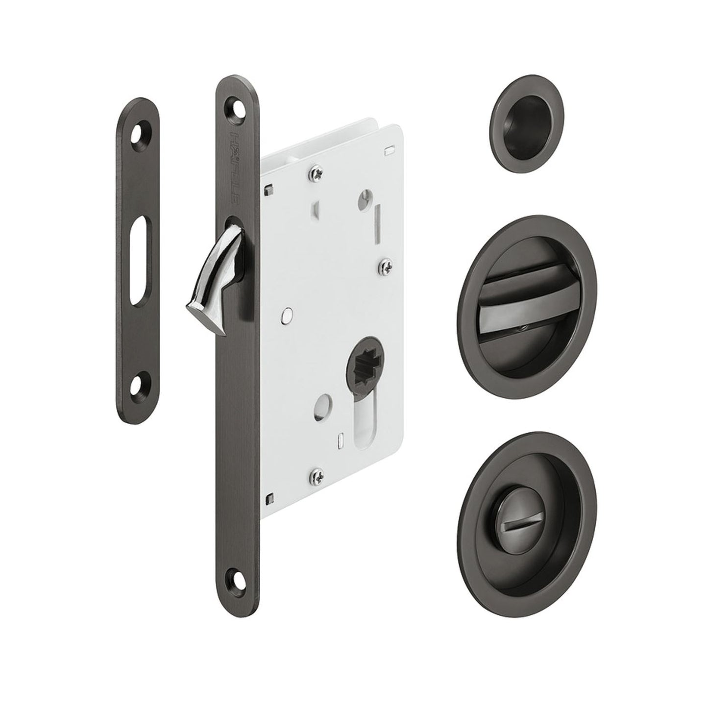 Pocket door lock set