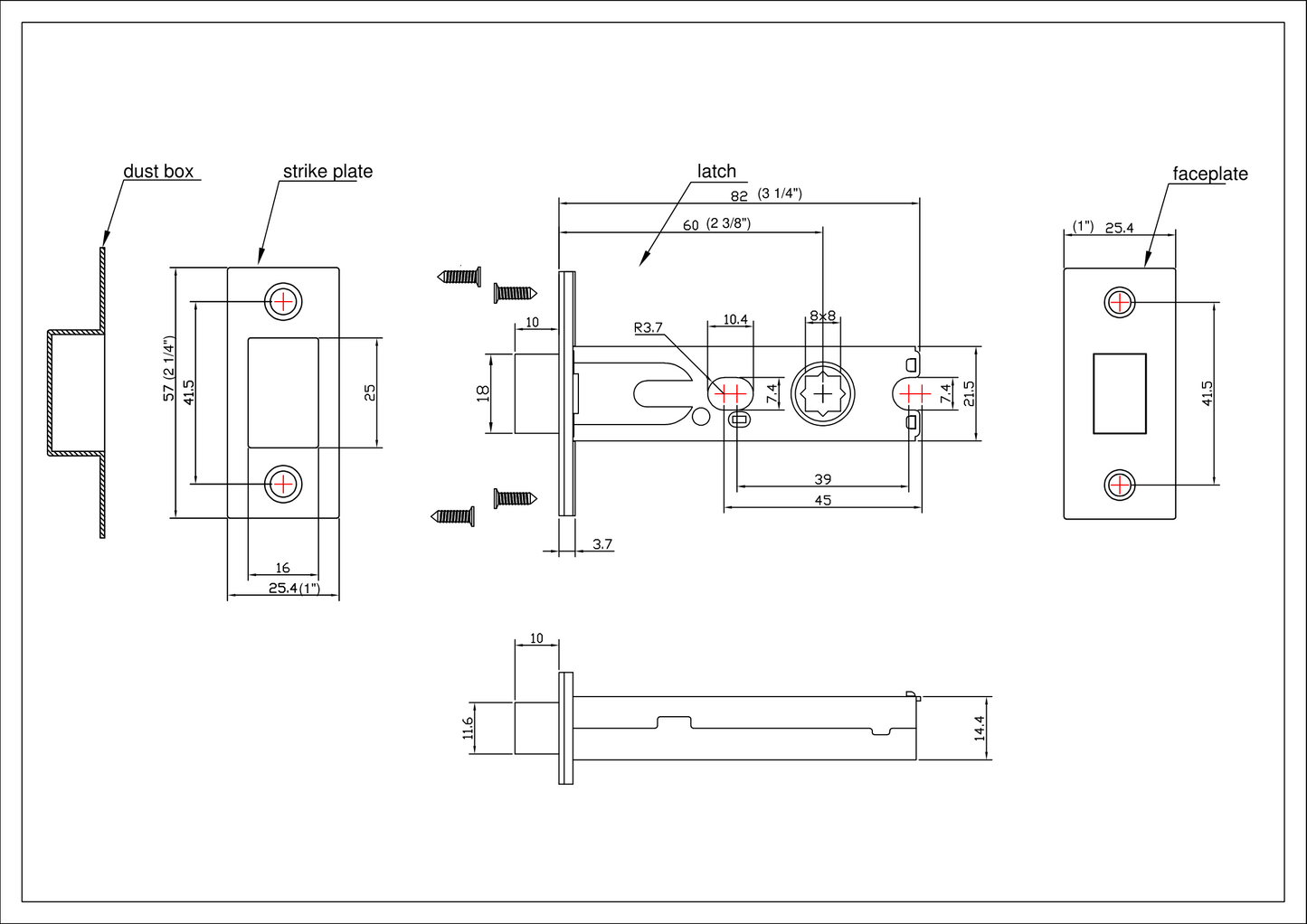 Magnetic tubular latch
