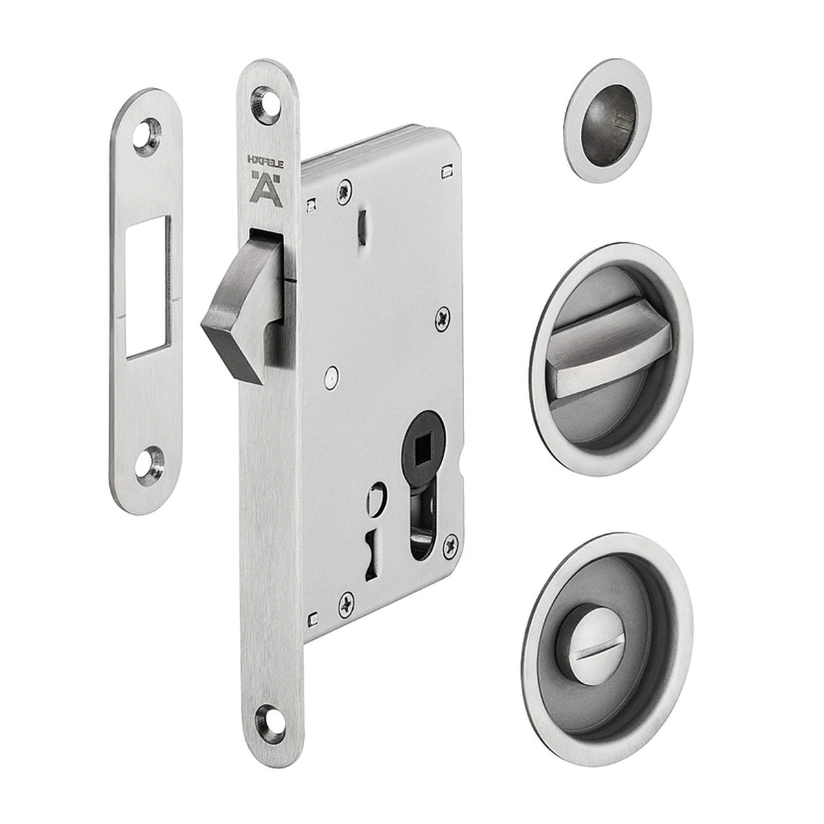 Pocket door lock set