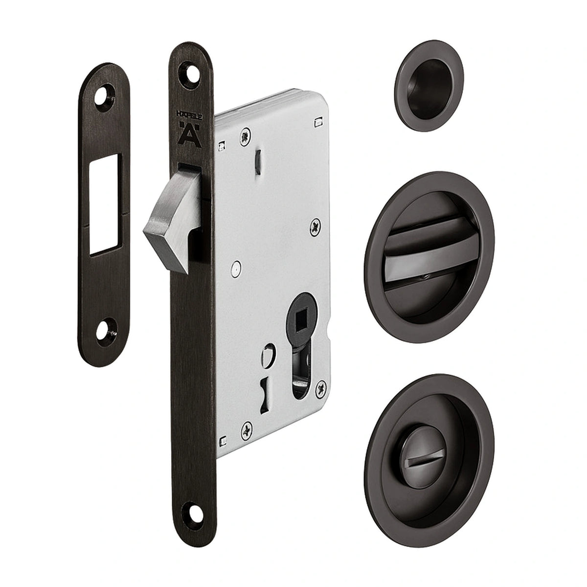 Pocket door lock set