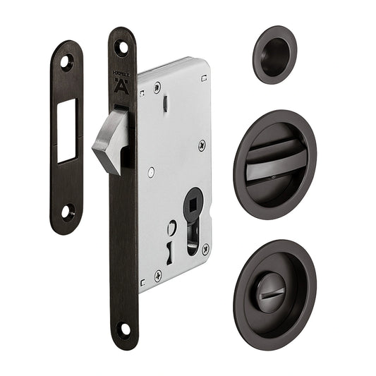 Pocket door lock set